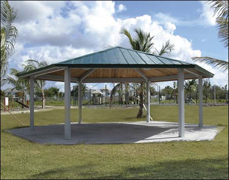 Steel Frame Single Roof Orchard (Hexagon) Pavilions
