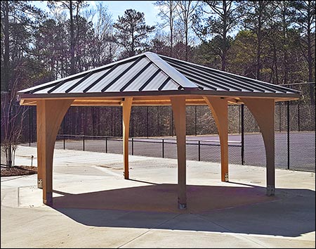 Wood Single Roof Charleston (Hexagon) Pavilions