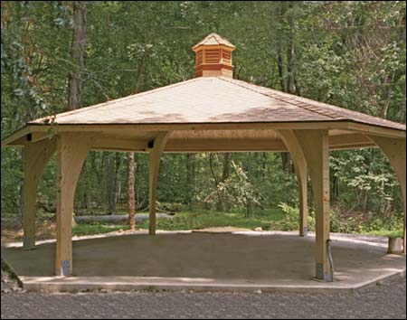 Wood Single Roof Charleston (Hexagon) Pavilions