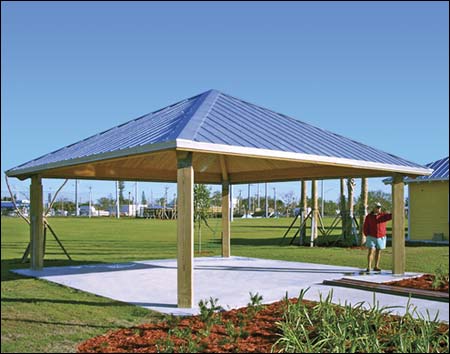 Wood Single Roof Forestview (Square) Pavilions