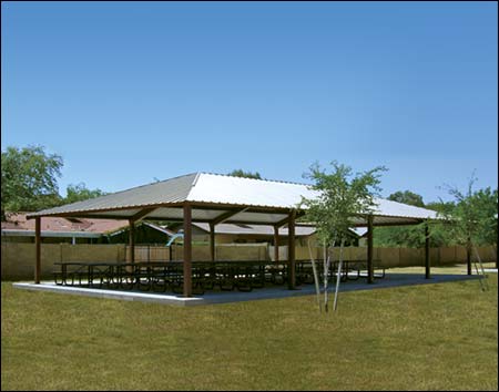 All Steel Single Roof Summerset (Rectangle) Pavilions