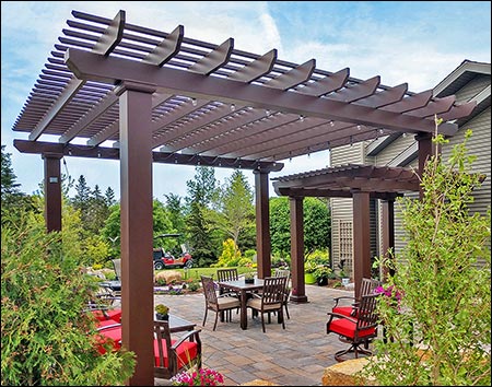 Fiberglass Free Standing 2-Beam Pergolas