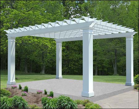 Fiberglass Free Standing 2-Beam Pergolas