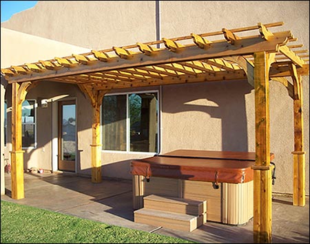 Red Cedar Free Standing 2-Beam Pergolas