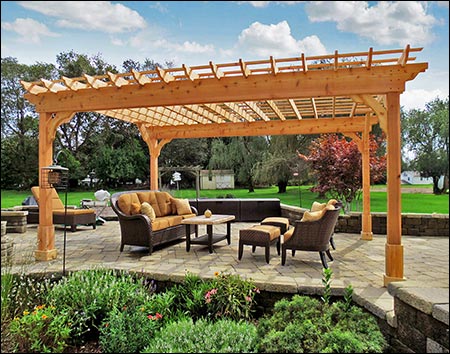 Red Cedar Free Standing 2-Beam Pergolas