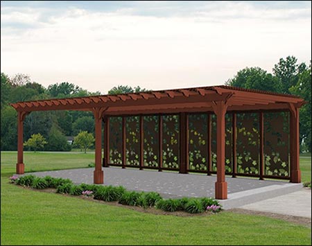 Red Cedar Free Standing 2-Beam Pergolas