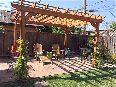 Red Cedar Free Standing 2-Beam Pergolas