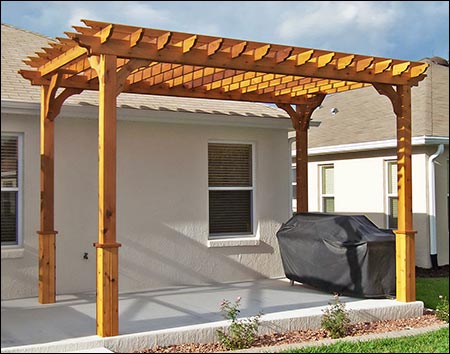 Red Cedar Free Standing 2-Beam Pergolas