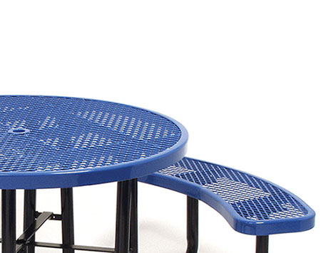 46" Round Expanded Metal Picnic Table