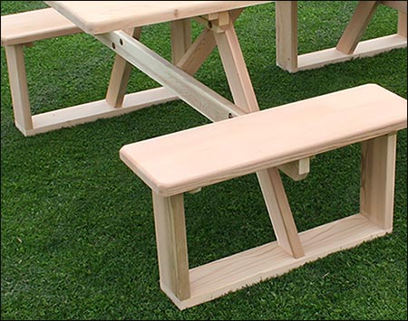 Red Cedar Walk-In Picnic Table