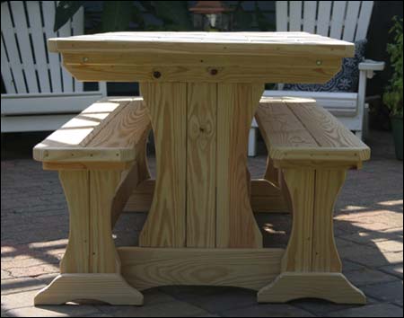 Treated Pine Trestle Picnic Table