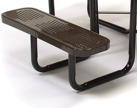 Square Perforated Metal Picnic Table