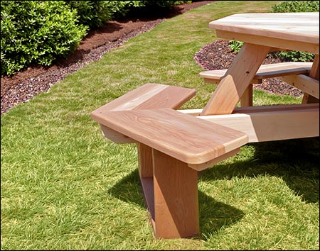 Red Cedar Wheelchair Accessible Walk-In Picnic Table