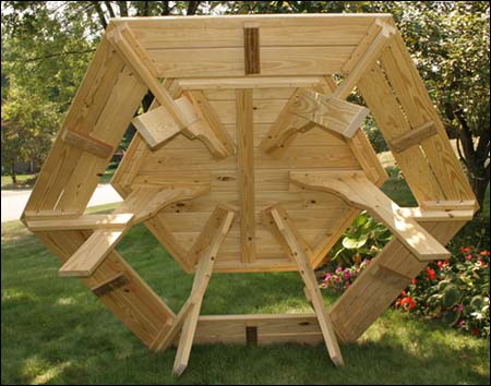 Treated Pine Hexagon Picnic Table