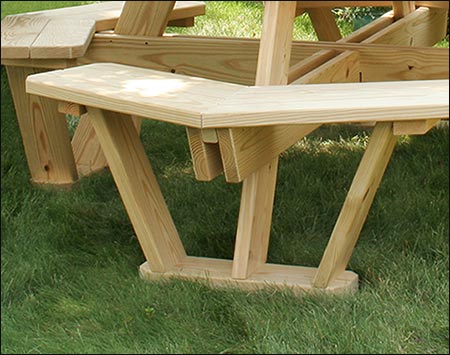 Treated Pine Octagon Walk-In Picnic Table
