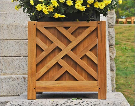 Teak Chippendale Planter