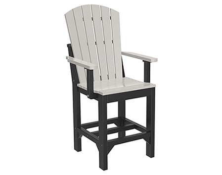Poly Lumber Adirondack Arm Counter Chair