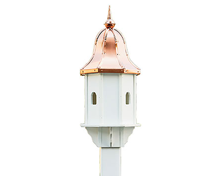 Poly Lumber White Birdhouse w/Copper Roof