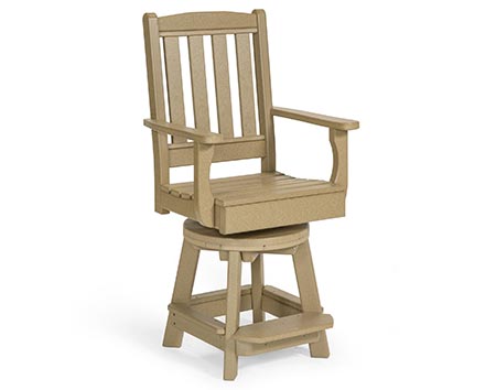 Poly Lumber English Garden Swivel Chair