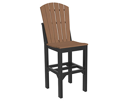 Natural Finish Poly Lumber Adirondack Bar Chair