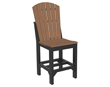 Natural Finish Poly Lumber Adirondack Counter Chair