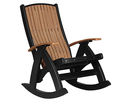 Poly Lumber Natural Finish Comfort Rocking Chair