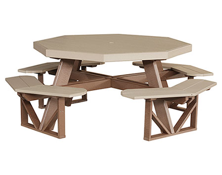 Poly Lumber Octagon Walk-In Picnic Table