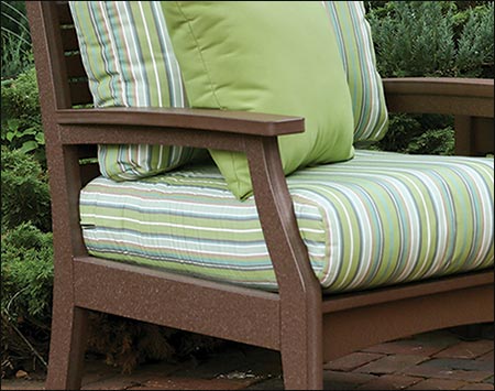 Poly Lumber 3 Piece Classic Terrace Deep Seating Set w/Sunbrella Cushions