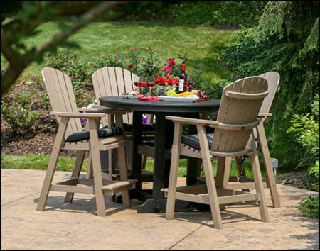 Poly Lumber Elite Comfo-Back Bar Chair