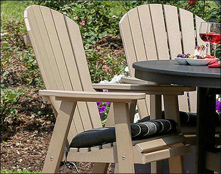 Poly Lumber Elite Comfo-Back Bar Chair