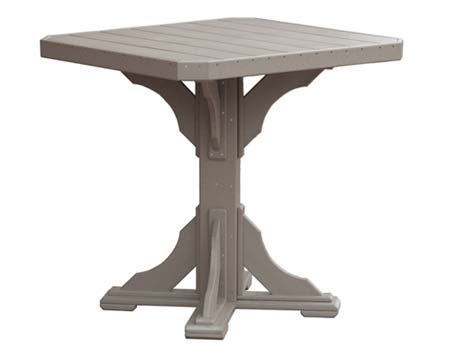 Poly Lumber Square Bar Table with Four Classic Bar Chairs Set