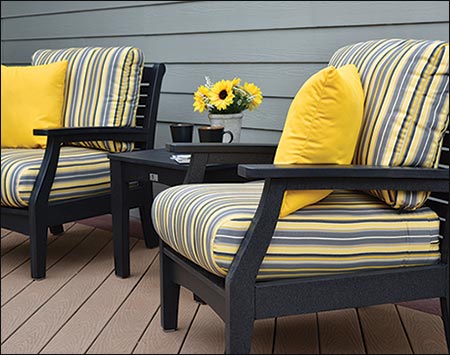 Poly Lumber Classic Terrace Chair w/Sunbrella Cushions