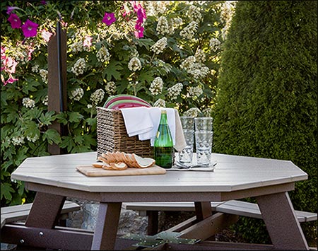 Poly Lumber Octagon Walk-In Picnic Table