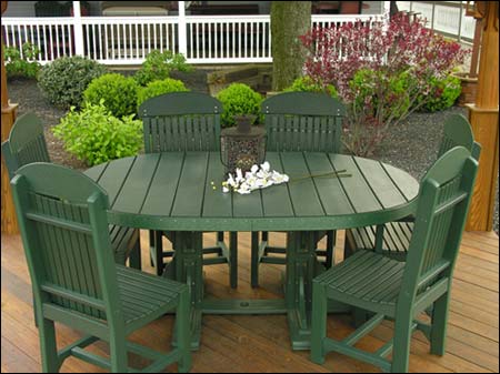 Poly Lumber 7 Piece Oval Dining Set