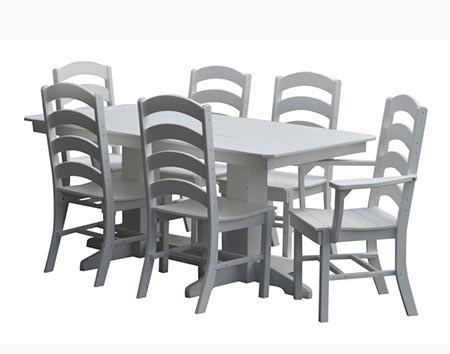 Poly Lumber Ladderback Rectangular 7 Pc. Dining Set