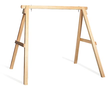 Treated Pine A-Frame Swing Stand with Traditional Swing