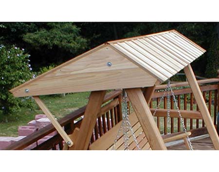Red Cedar Wooden Canopy for Porch Swing 