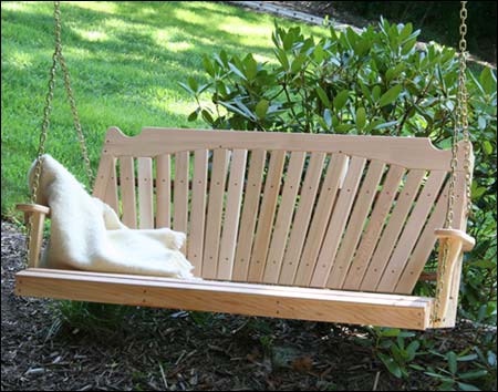 Red Cedar Classic Fanback Porch Swing