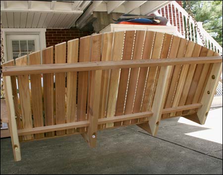 Red Cedar Blue Mountain Fanback Porch Swing