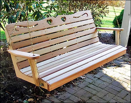 Red Cedar American Sweetheart Porch Swing