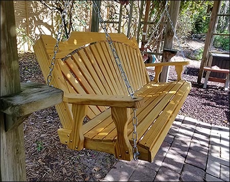 Treated Pine Fanback Porch Swing