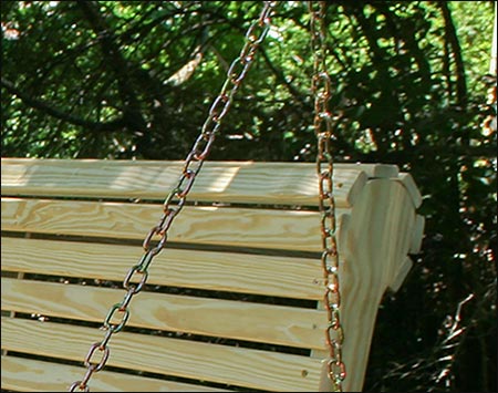 Treated Pine Rollback Porch Swing