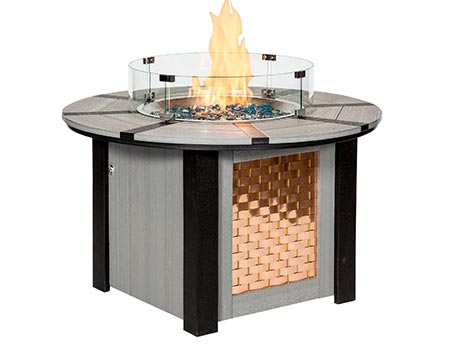 Oasis Poly Round Fire Pit Table