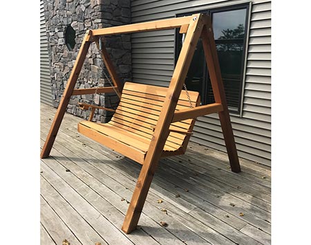 bijzonder Drastisch Zuigeling Red Cedar Royal Highback Porch Swing w/A-Frame Swing Stand