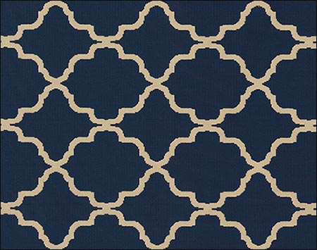 Riviera Lattice Rug - Navy