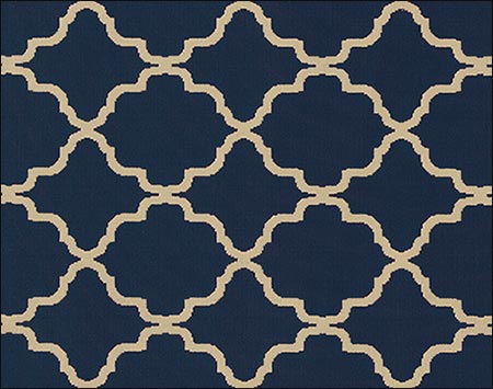 Riviera Lattice Rug - Navy