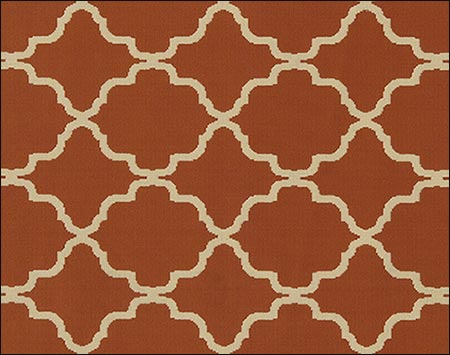 Riviera Lattice Rug - Rust