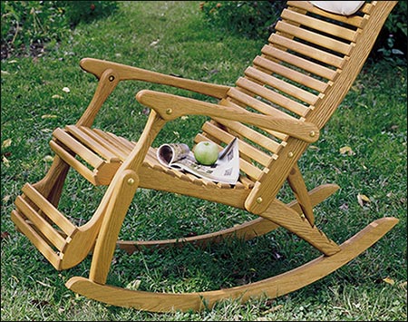 Oak Rocker Recliner