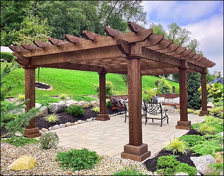 Rustic Red Cedar Vintage Classic Free Standing Pergola