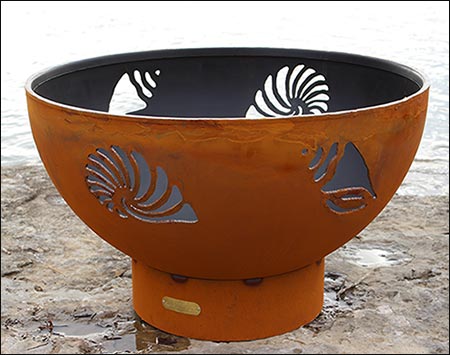 Carbon Steel Sea Shell Fire Pit